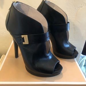 Black Giuliani Peep Toe bootie
